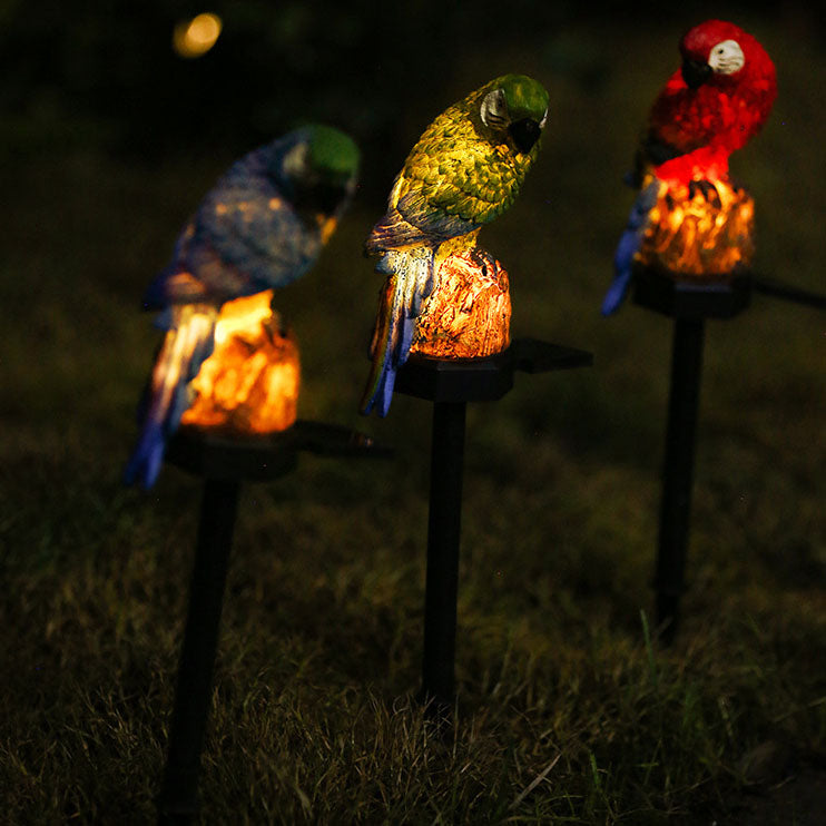 SolarParrot | Colourful LED Resin Garden Light in Parrot Design