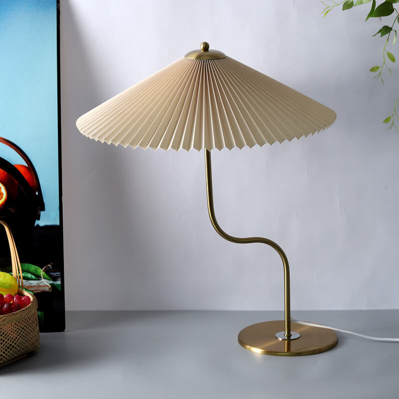 GlowDome | Elegant Table Lamp with Fabric Shade & 110V Connection