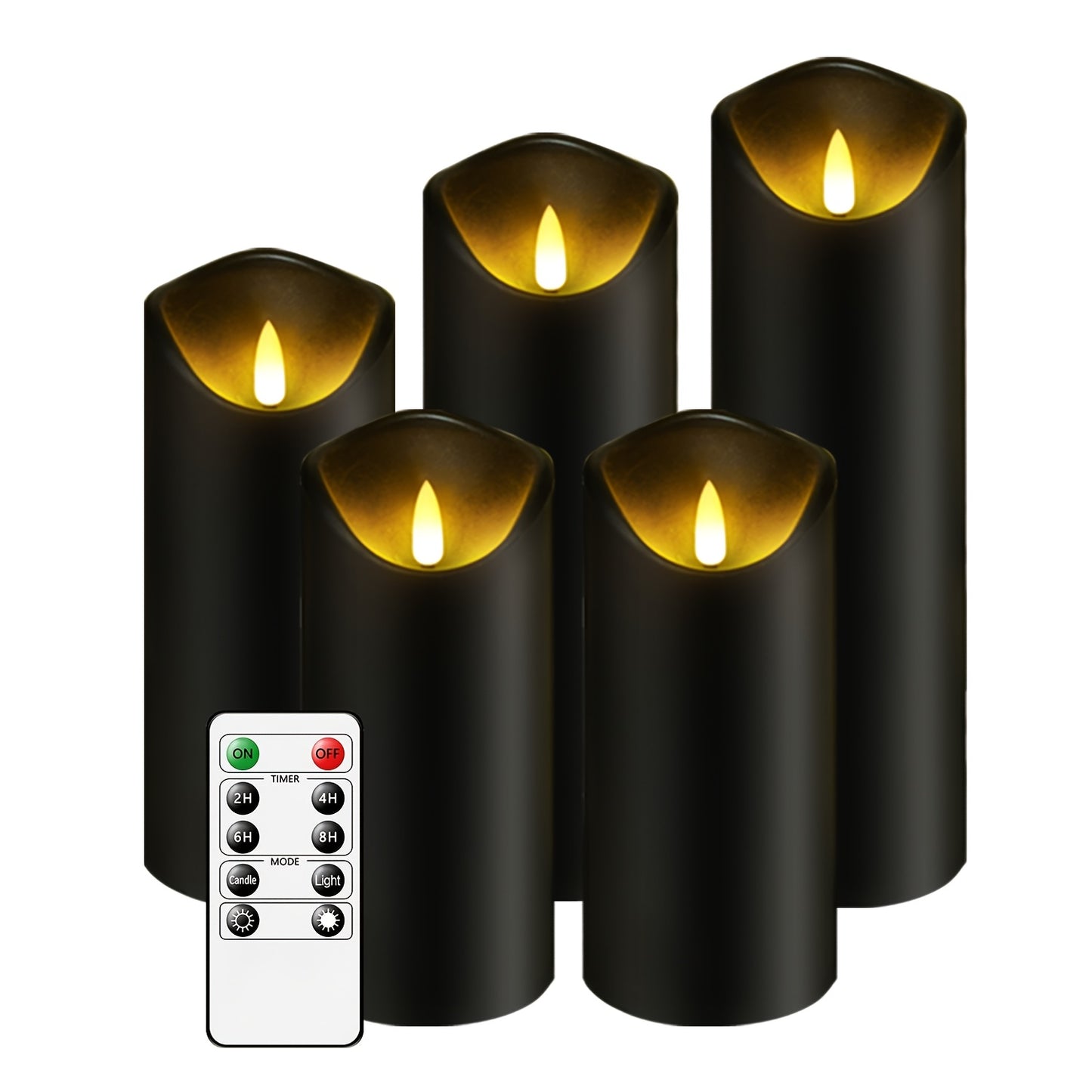 AmberFlame | Battery-Operated Flameless Candles with Timer & Remote