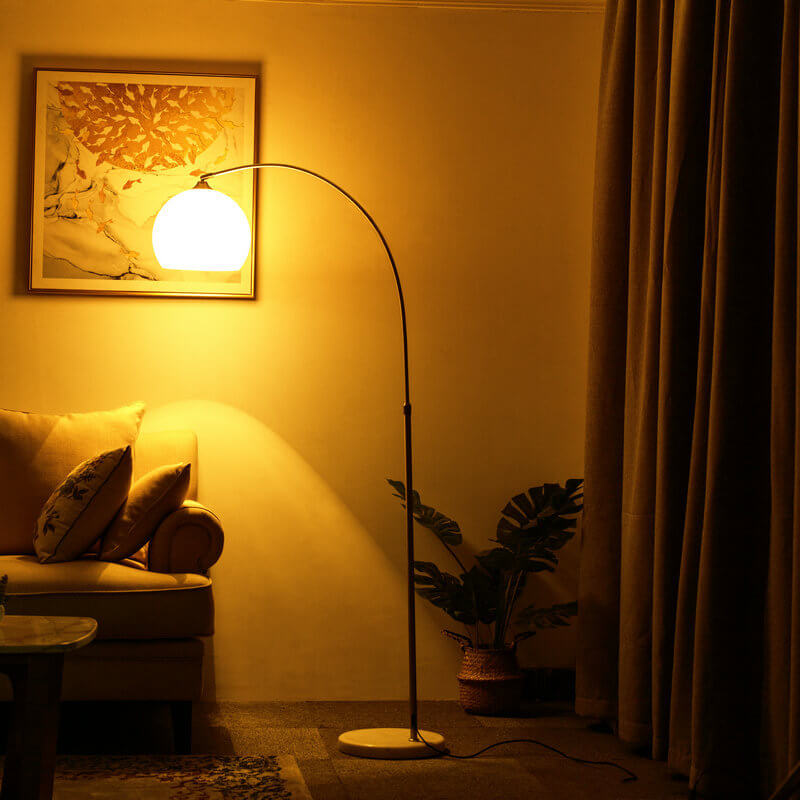 AcriLux | Modern Globe Acrylic Shade Floor Lamp 1-Light