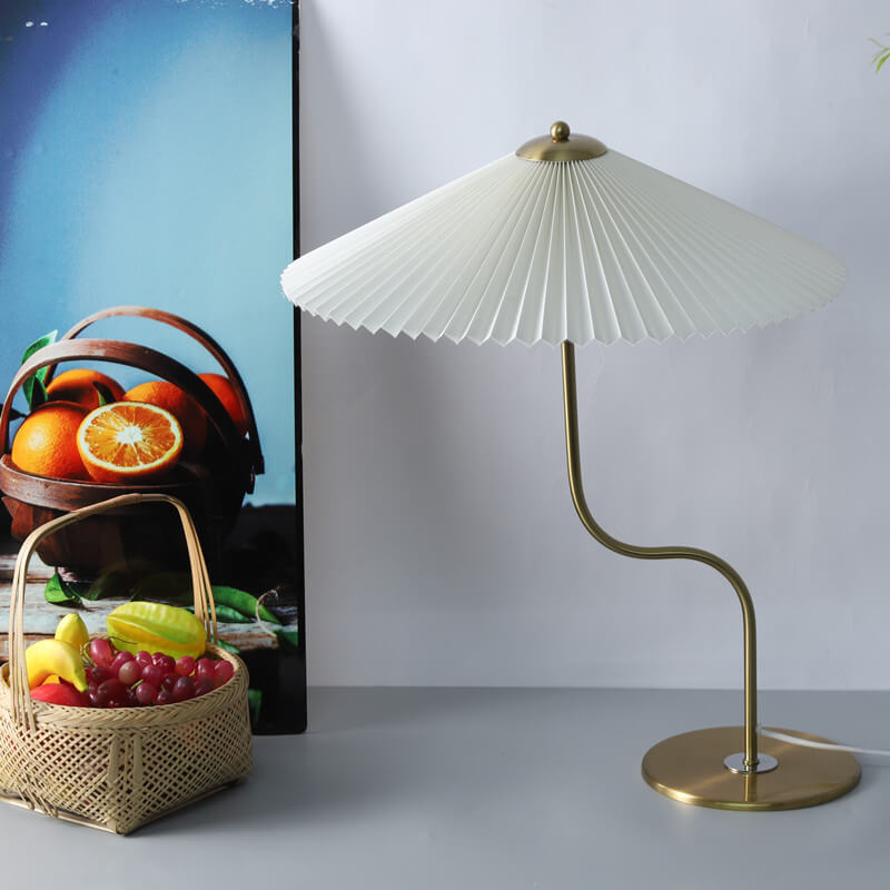 GlowDome | Elegant Table Lamp with Fabric Shade & 110V Connection