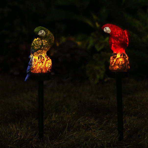 SolarParrot | Colourful LED Resin Garden Light in Parrot Design