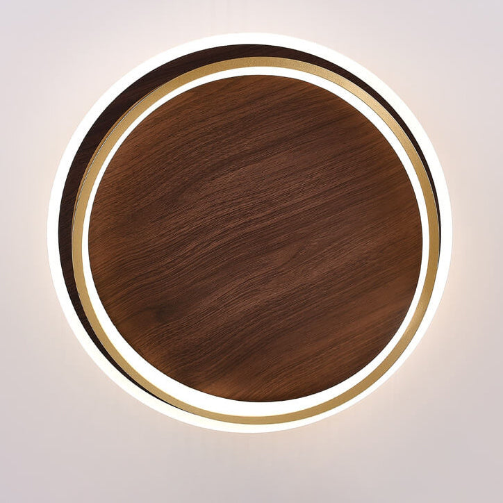AuraCircle | Modern Wood LED Ceiling Lamp