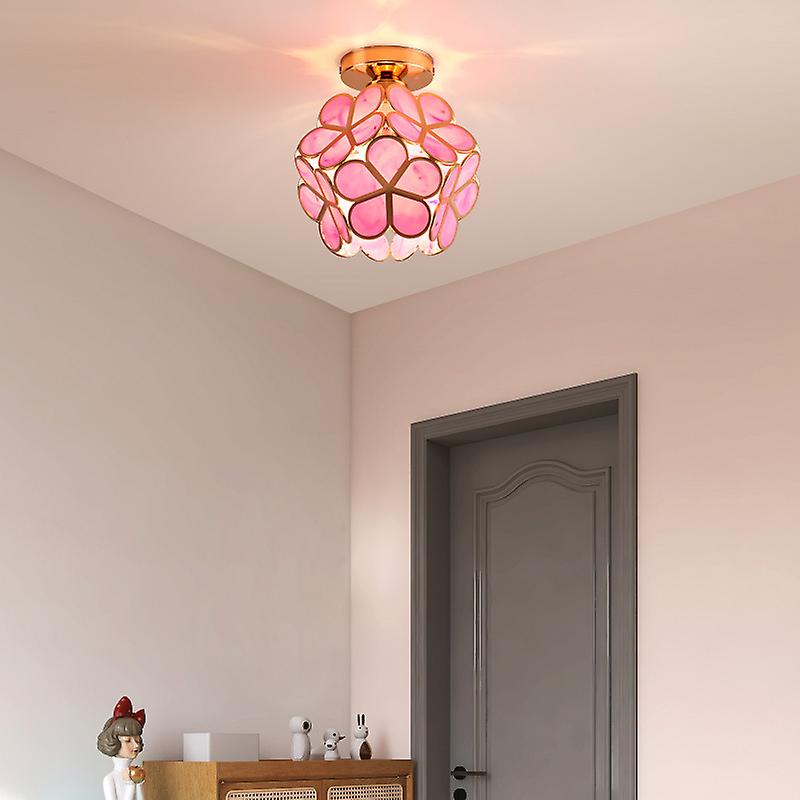 FleurLuxe | Floral Design Glass Ceiling Light for Hallway