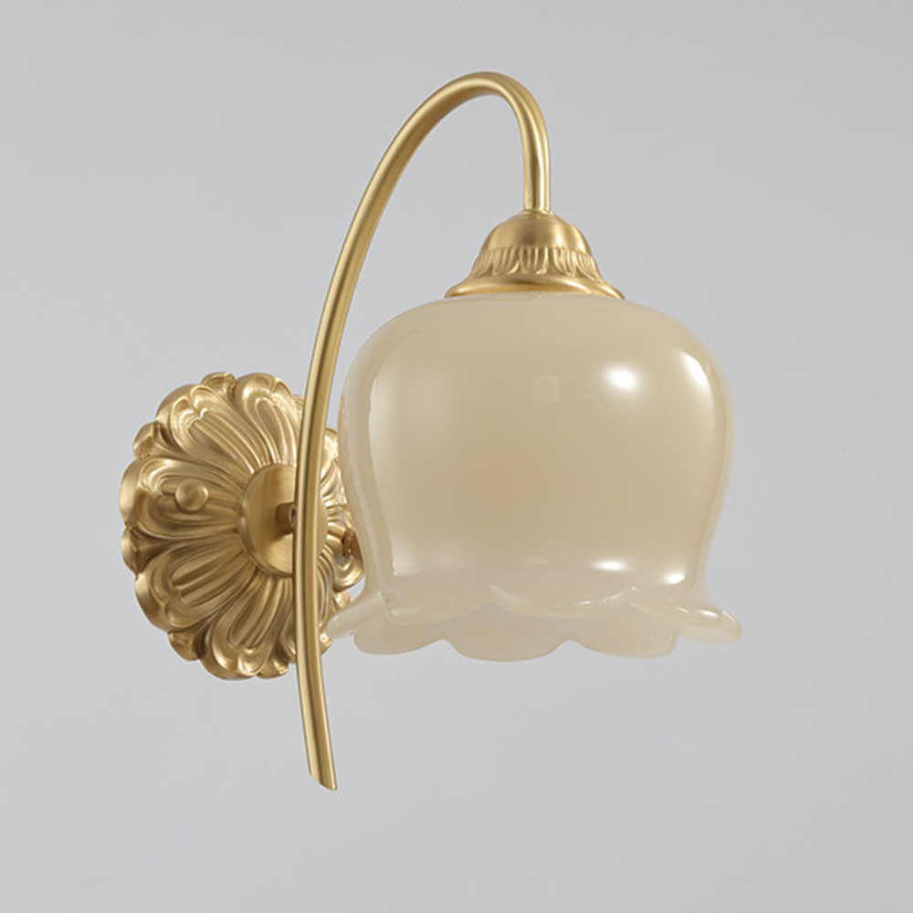 BlossomGlow | Elegant Copper Wall Light