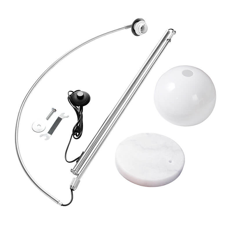 AcriLux | Modern Globe Acrylic Shade Floor Lamp 1-Light