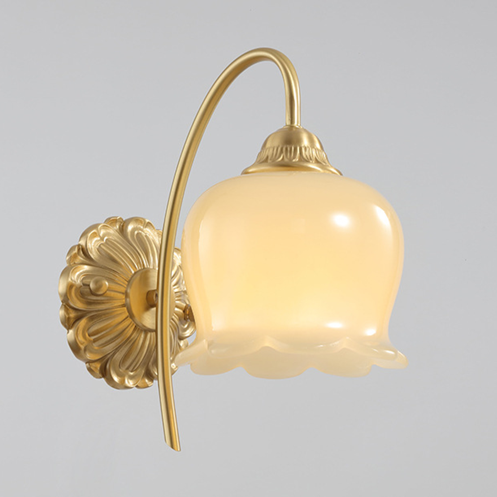 BlossomGlow | Elegant Copper Wall Light