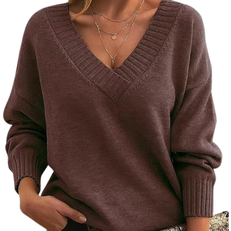 Variant image for Amélie | Women's Cashmere Sweater – Chic V-Neck Elegance-16