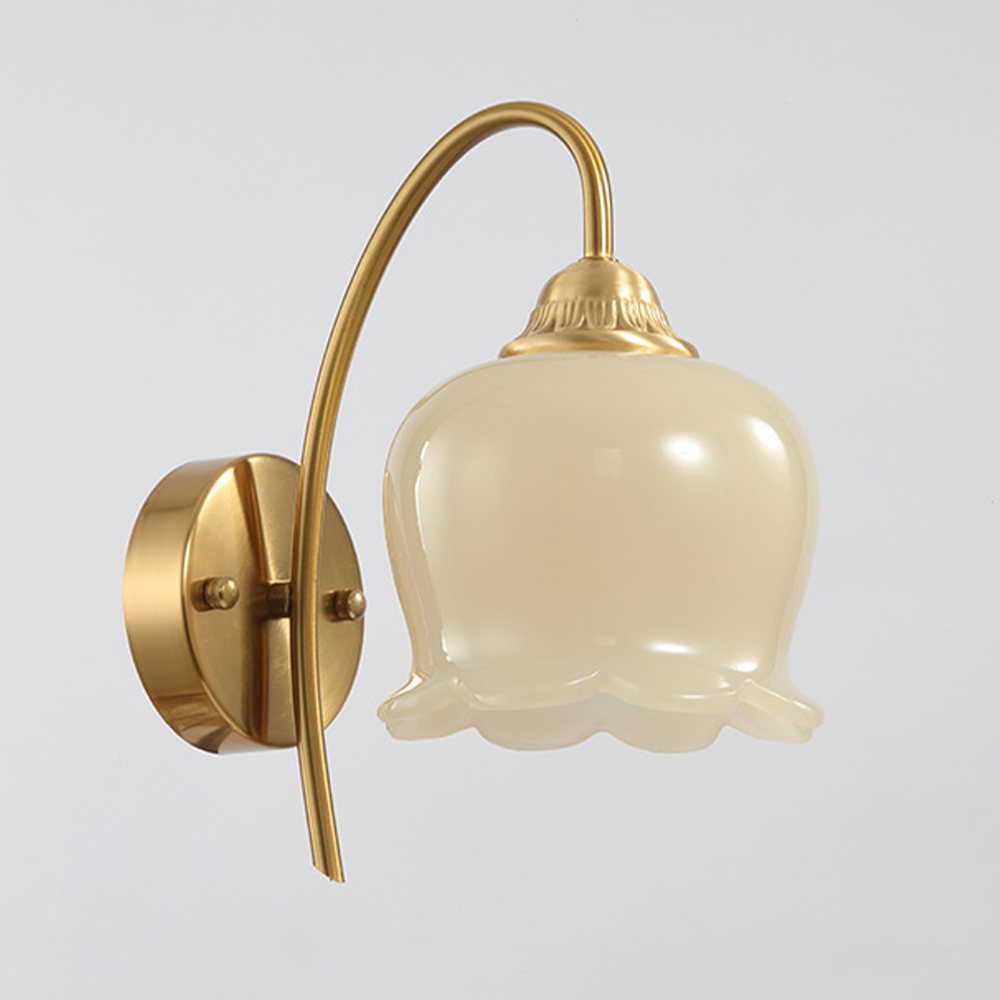 BlossomGlow | Elegant Copper Wall Light