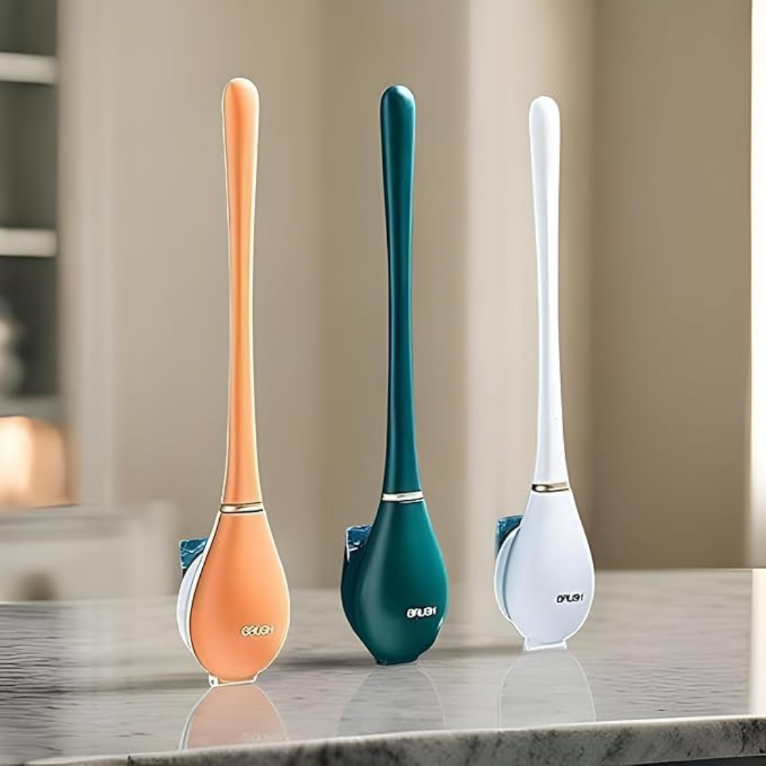 PureBrush | Elegant Toilet Brush with Antibacterial Silicone Head