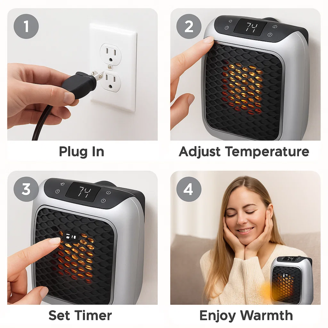 EcoHeat | Energy-saving fan heater with a modern design