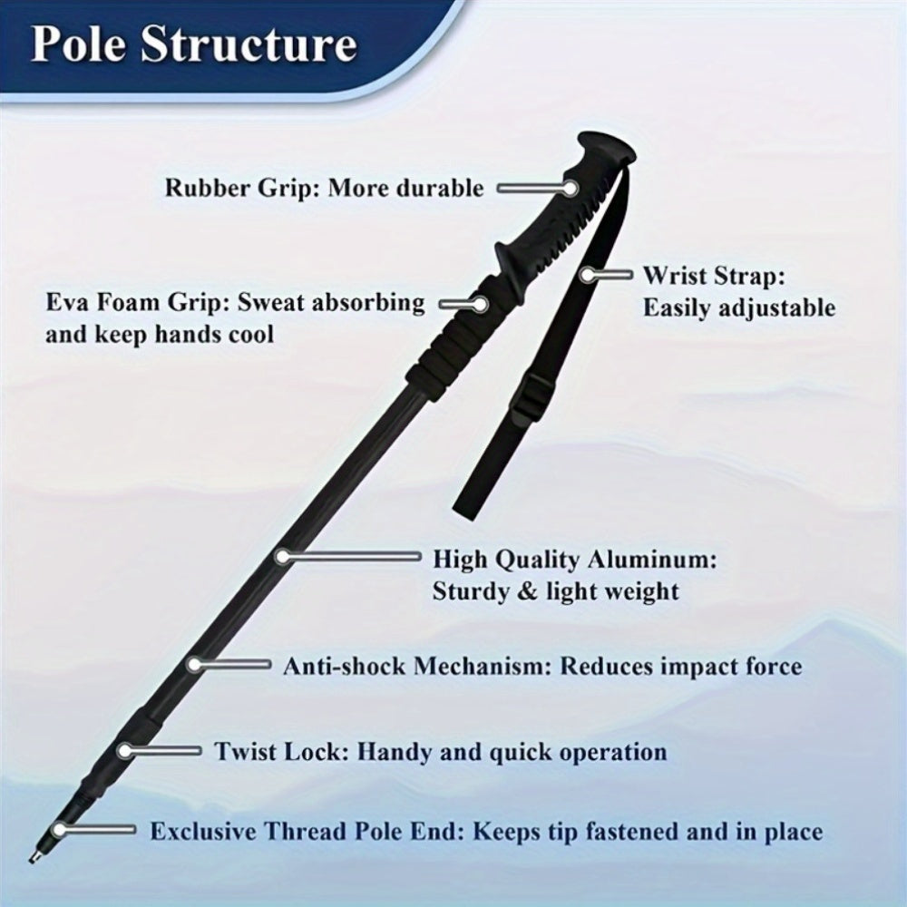 SummitLock | Pro Hiking Poles 2-Piece Set – Adjustable & Robust