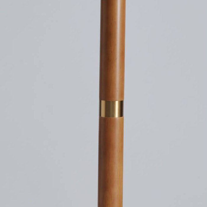 GlowLodge | Japanese Vintage Flower Solid Wood Iron Fabric 1-Light Floor Lamp