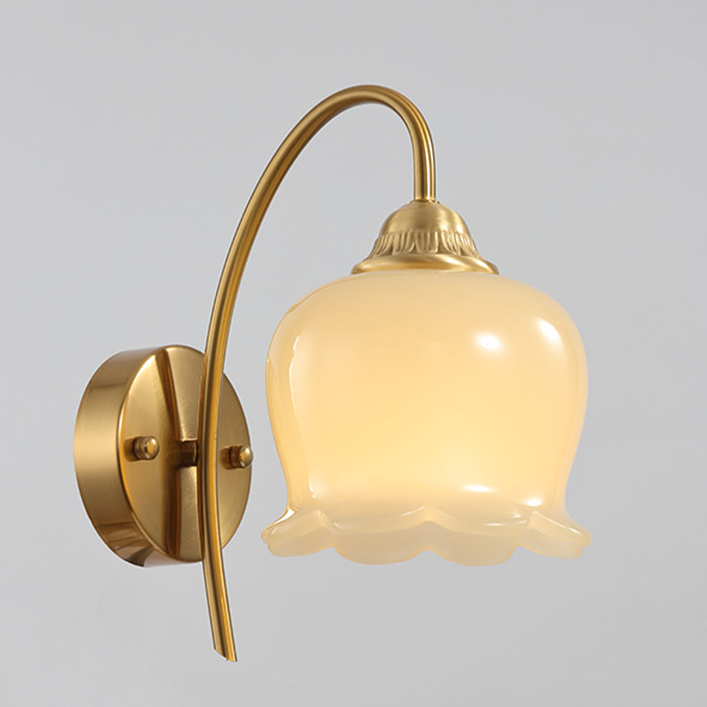 BlossomGlow | Elegant Copper Wall Light