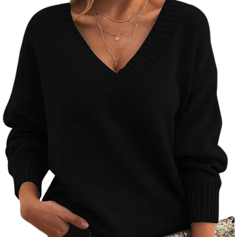 Variant image for Amélie | Women's Cashmere Sweater – Chic V-Neck Elegance-11