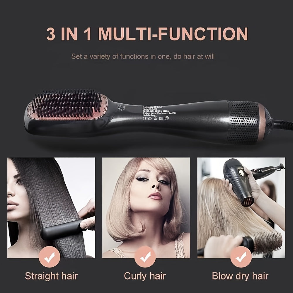 LuxeComb | Hot Air Brush – Dryer & Straightener with 1000W Power
