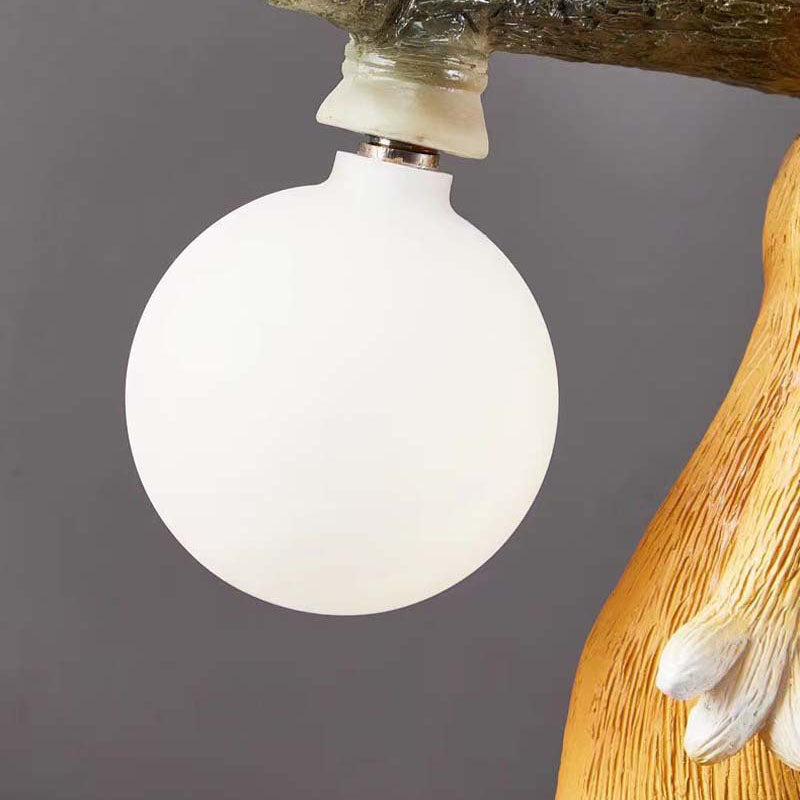 TwinkleTwig | Nature-Inspired Squirrel & Trunk Design Table Lamp