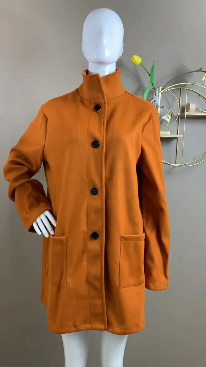 Clarisse | Refined Buttoned Coat with Timeless Style | Women