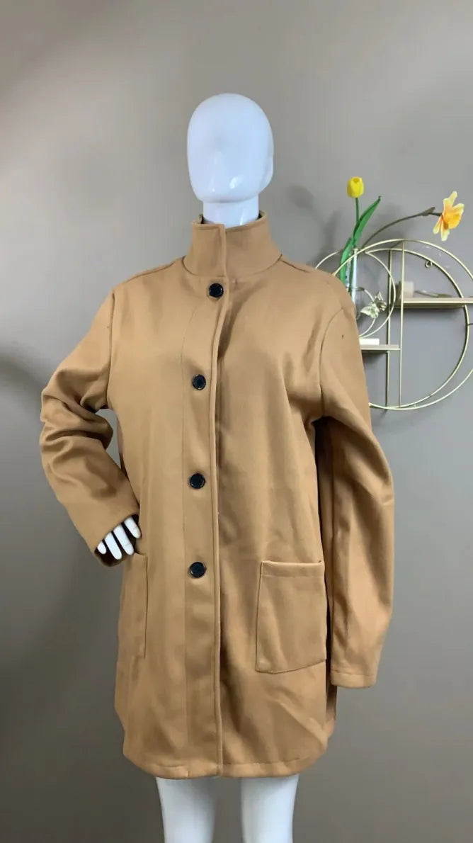 Clarisse | Refined Buttoned Coat with Timeless Style | Women