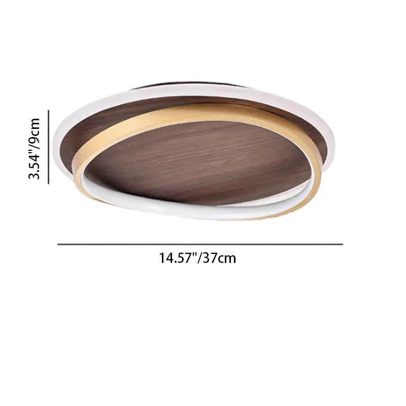 AuraCircle | Modern Wood LED Ceiling Lamp