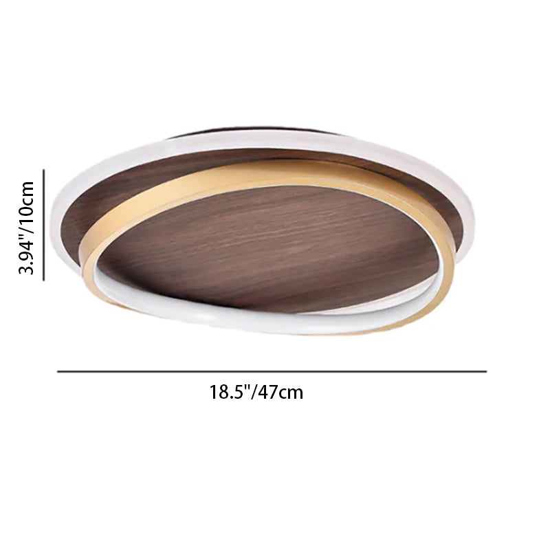 AuraCircle | Modern Wood LED Ceiling Lamp