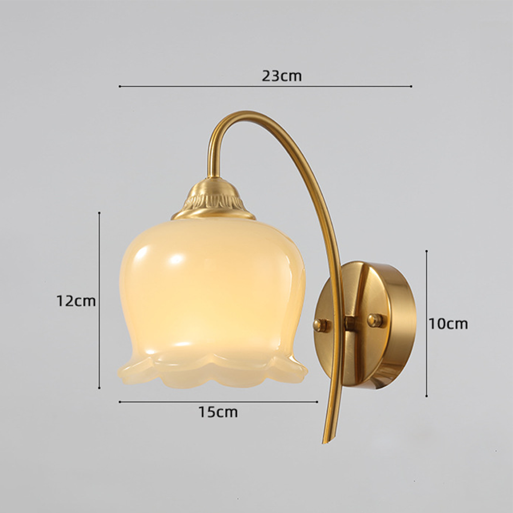 BlossomGlow | Elegant Copper Wall Light