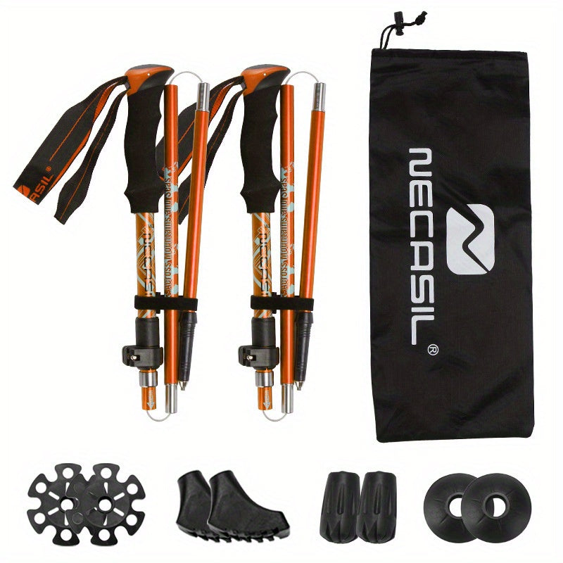 TrekFlex | Telescopic Hiking Poles 2-Piece Set – Foldable & Stable