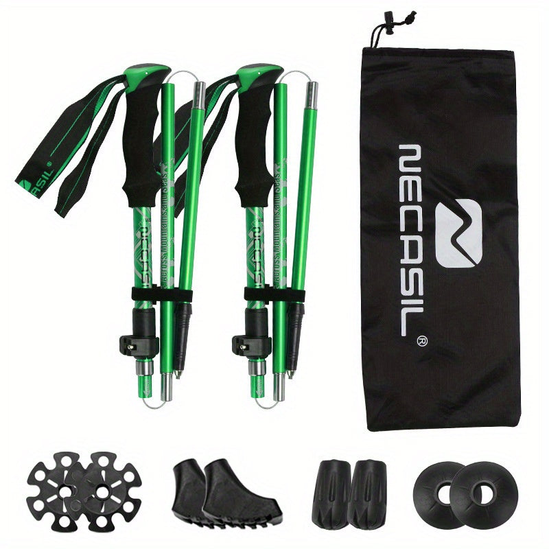 TrekFlex | Telescopic Hiking Poles 2-Piece Set – Foldable & Stable