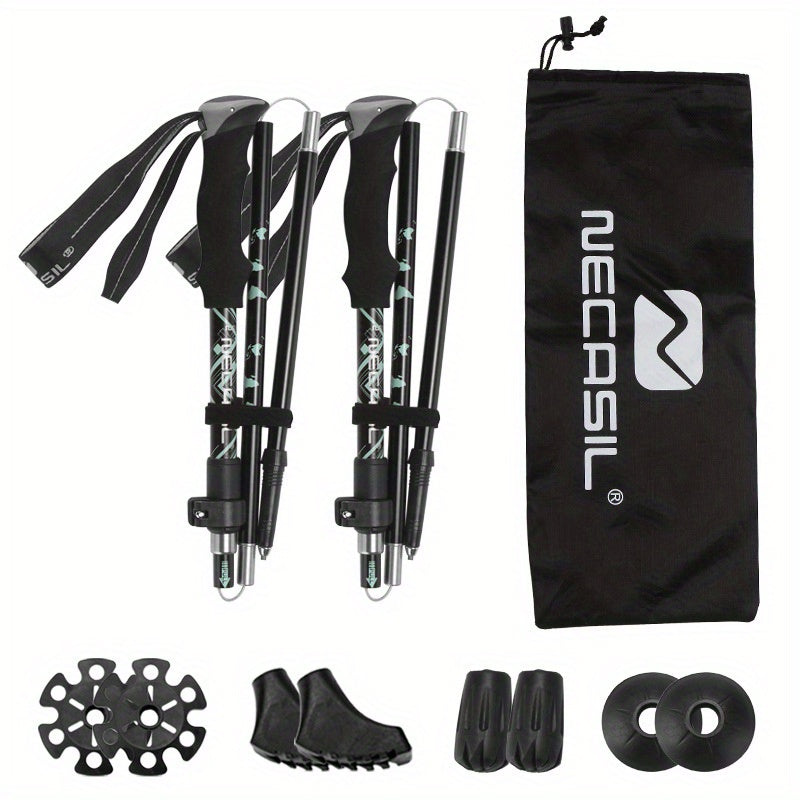 TrekFlex | Telescopic Hiking Poles 2-Piece Set – Foldable & Stable