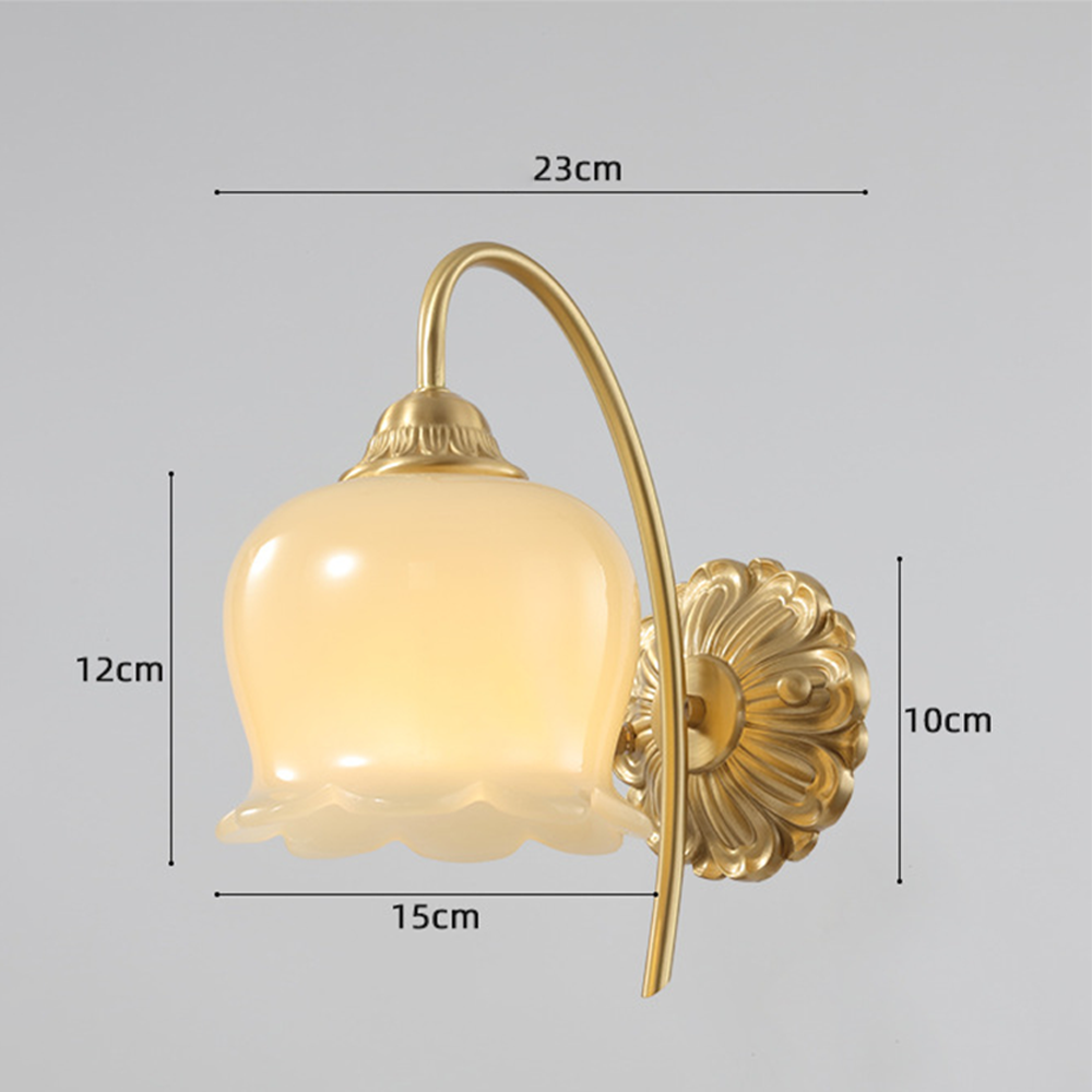 BlossomGlow | Elegant Copper Wall Light