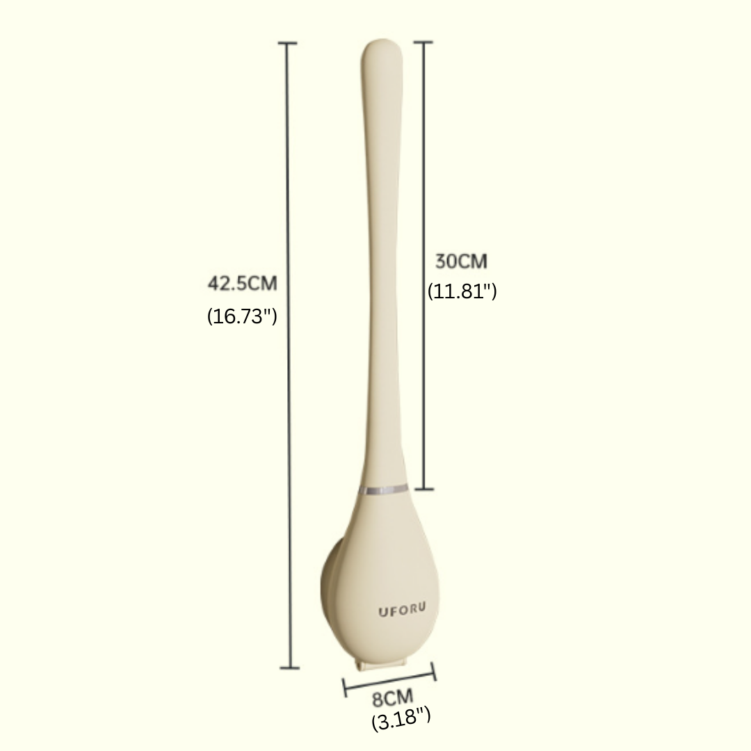 PureBrush | Elegant Toilet Brush with Antibacterial Silicone Head