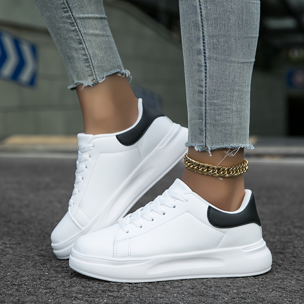 Noelle | Minimalist Everyday White Trainers | Women