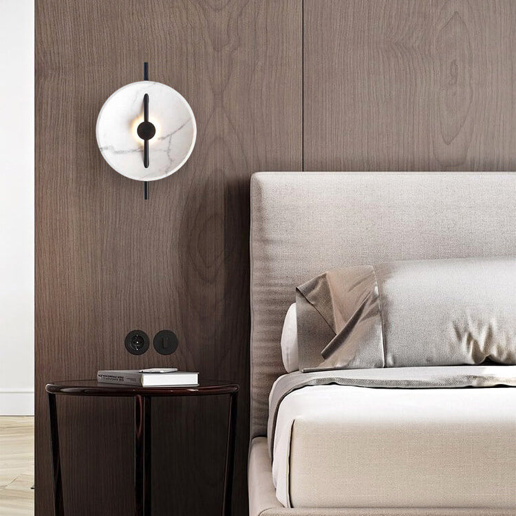 MarbleGlow | Elegant Round Wall Light