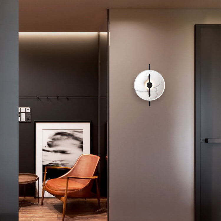 MarbleGlow | Elegant Round Wall Light