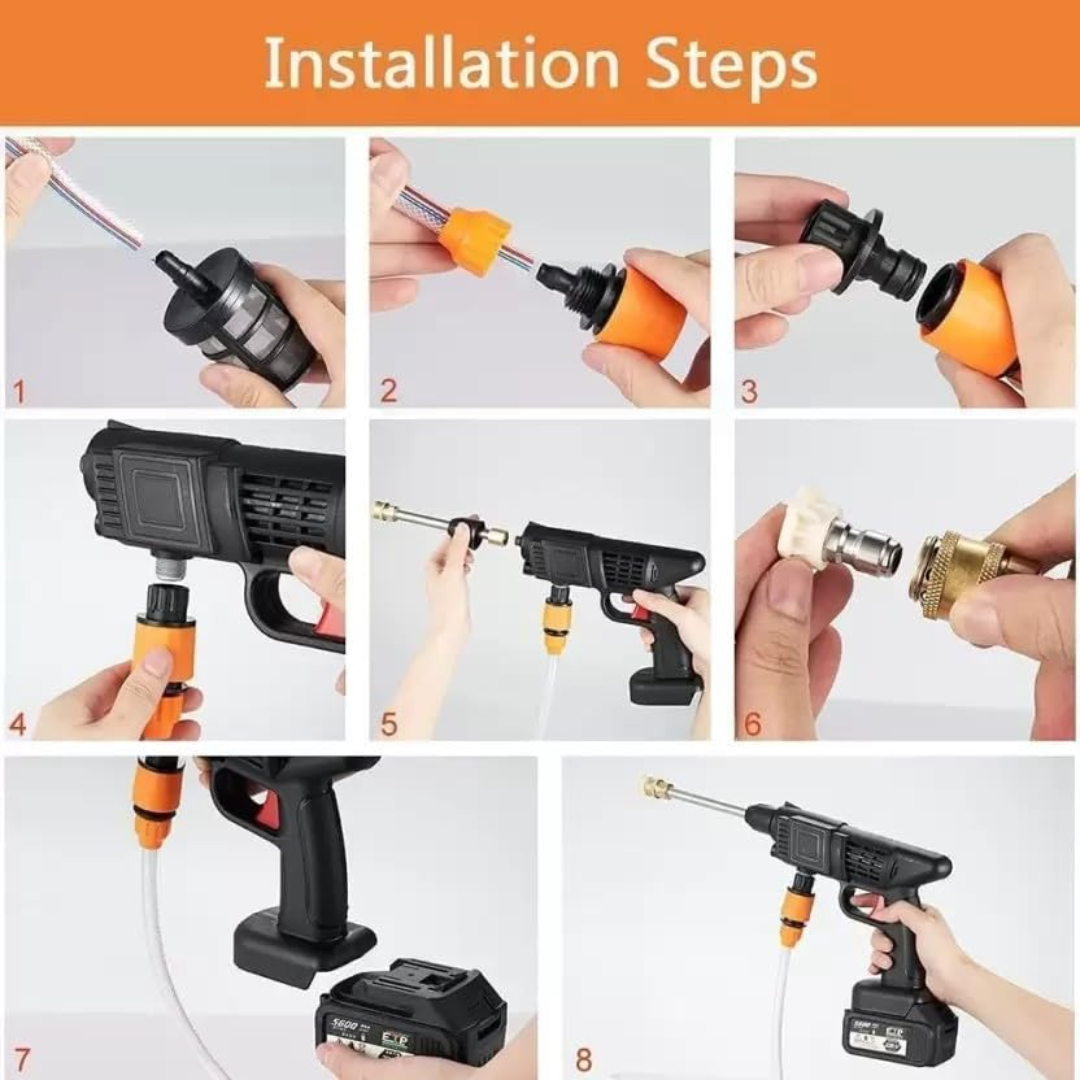QuickWash | Cordless High-Pressure Cleaner with 2 Batteries
