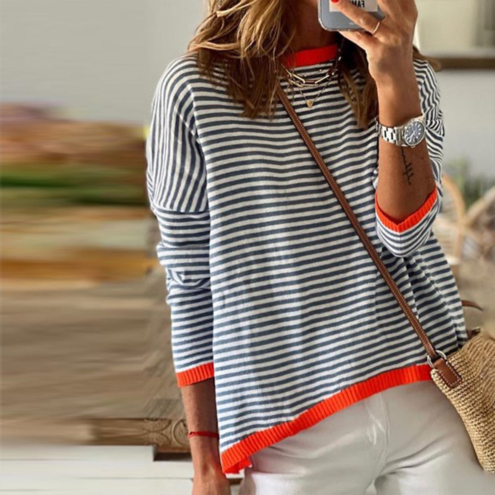 Amelie | Elegant Striped T-Shirt with Effortless Style | Women
