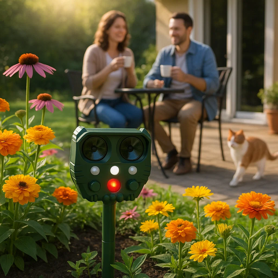 UltraSonic | Repellent Ultrasonic and Noise Sonar Deterrent for Cat, Fox, Rat, Squirrel and Dog