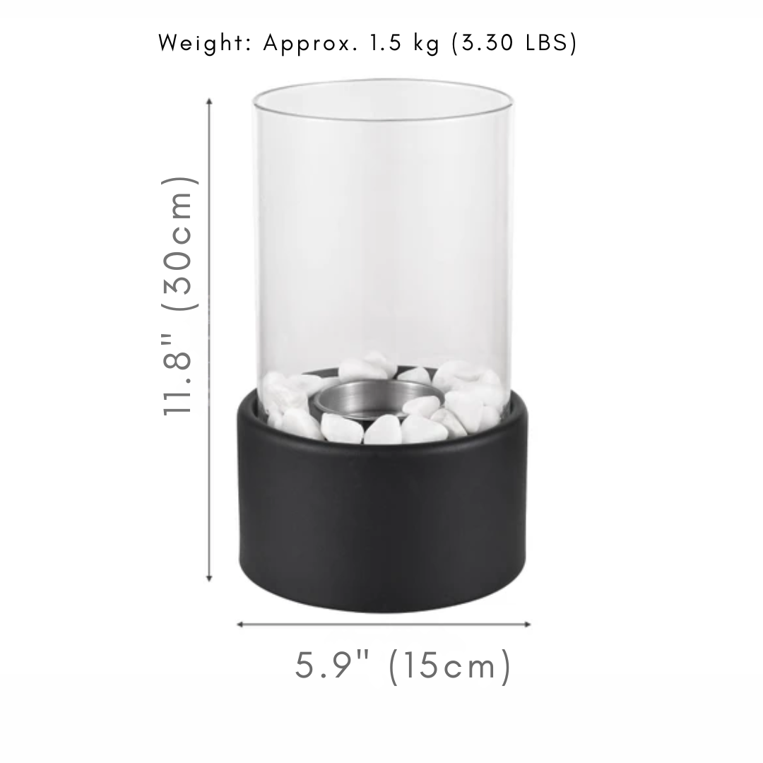 GlowEdge | Portable Glass Fireplace for Modern Indoor & Outdoor Ambience
