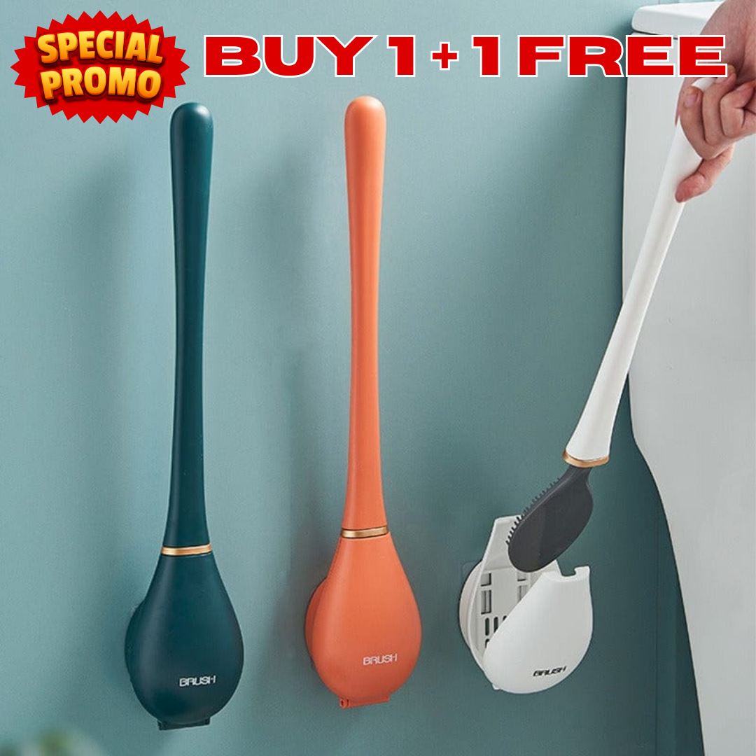 PureBrush | Elegant Toilet Brush with Antibacterial Silicone Head