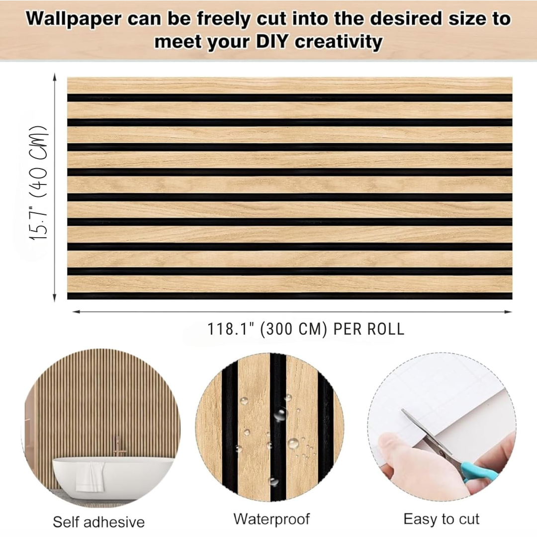 WoodWall | Self-Adhesive 3D Wall Panels with Wood Effect