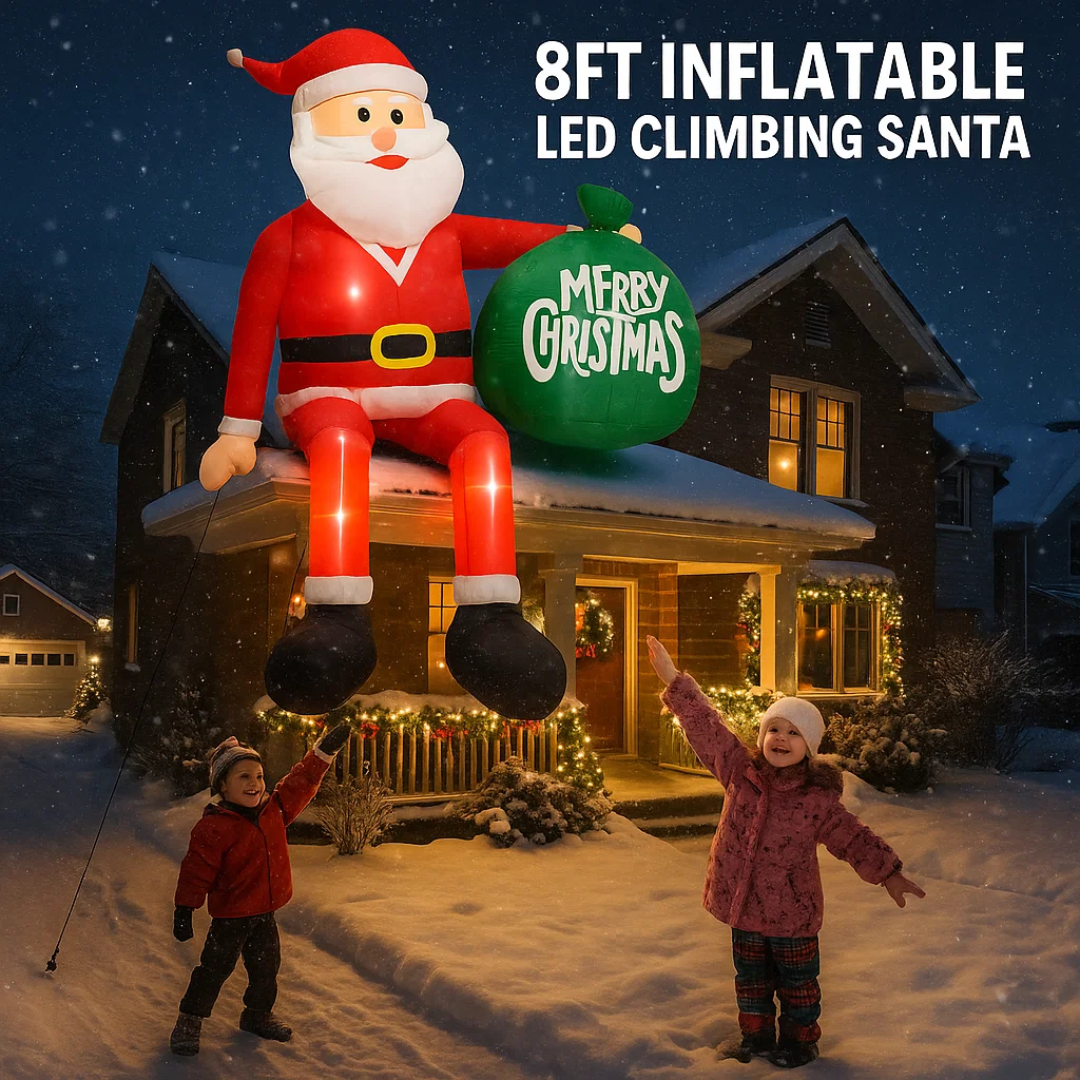ClimbSanta | Giant 245 Inflatable LED Santa Claus