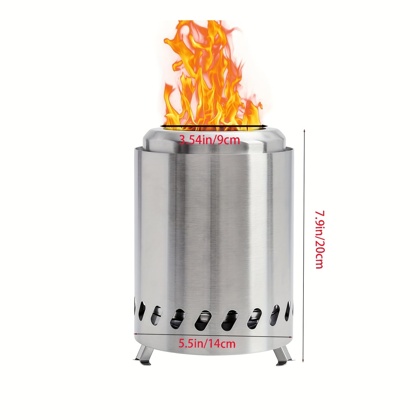 SteelFlame | Portable Fire Pit – Durable Stainless Steel Design