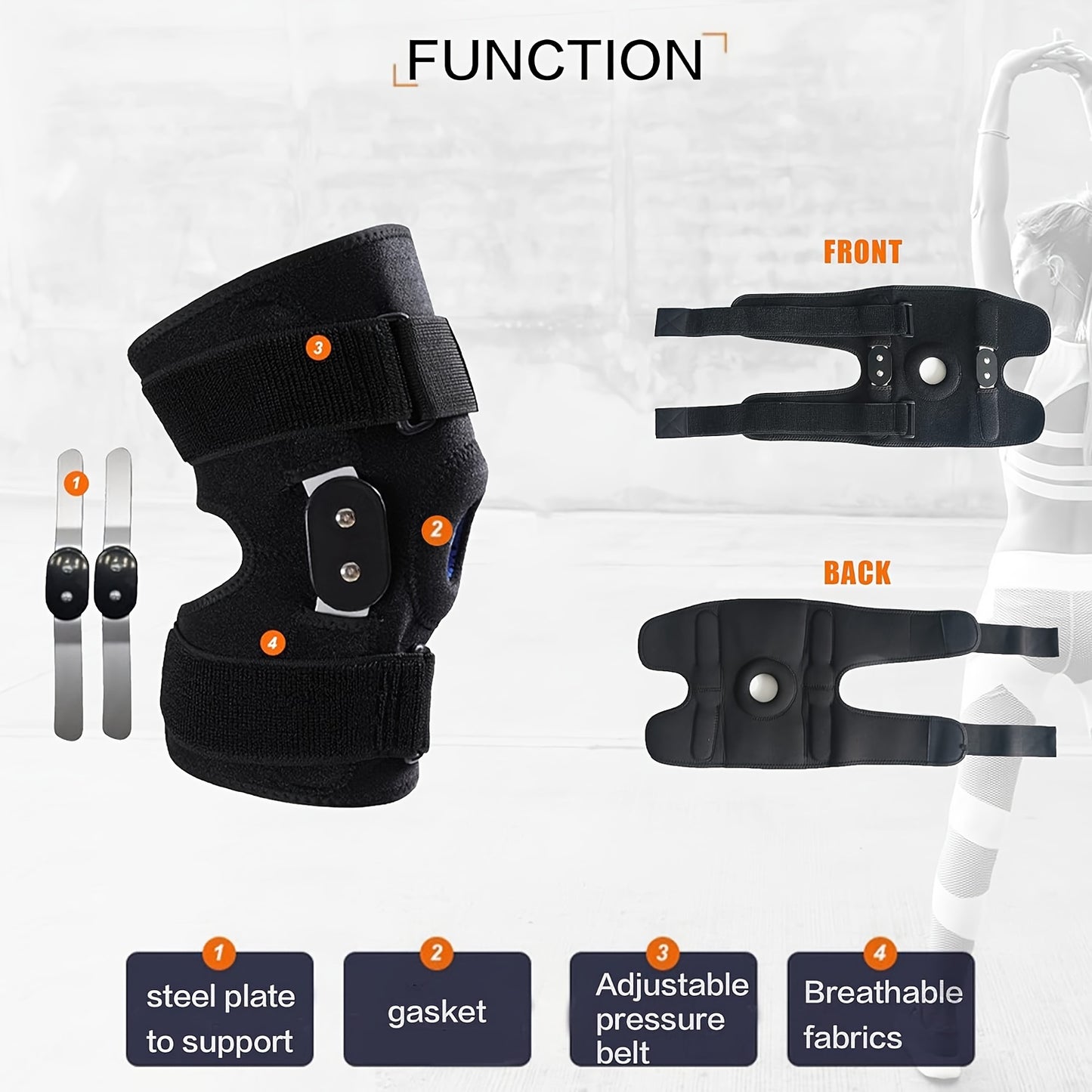 KneePro | Knee brace - Adjustable support for ACL & MCL protection