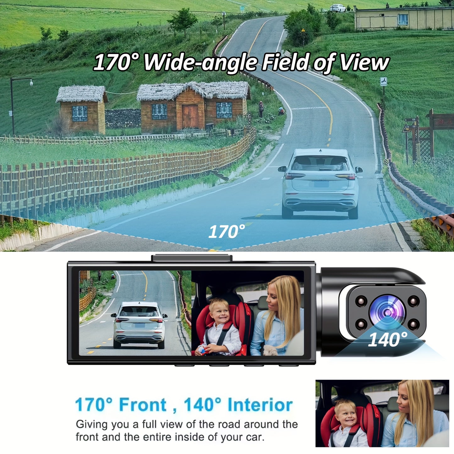 RoadSecure | 1080P Car Dash Cam – Dual Lens Protection