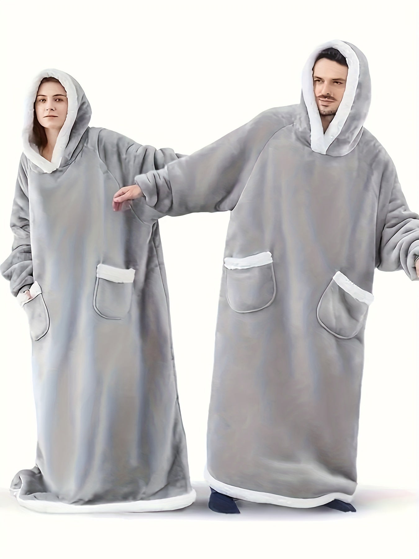 LoungeMate | Men’s Hooded Robe – Warm Flannel & Cosy Plaid