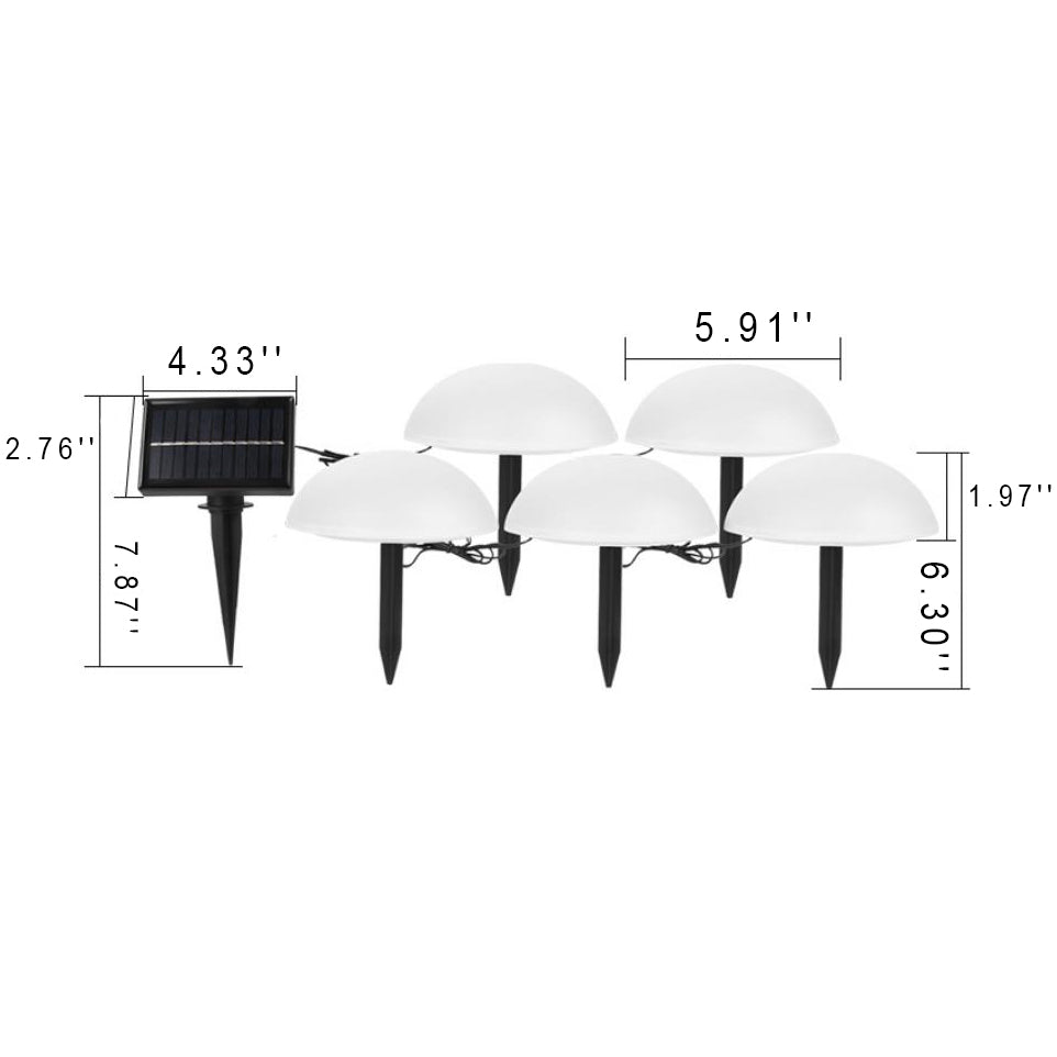 SolarDome | Half-Dome LED Garden Lights in a Set of 5