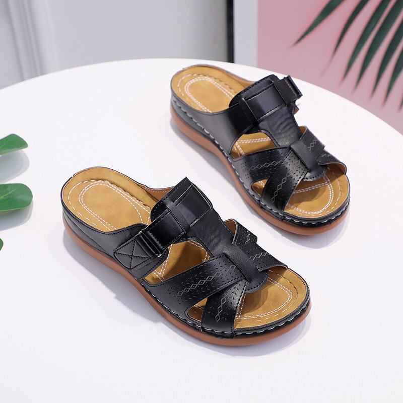Evelyn | Orthopedic Leather Sandals with Strap Restraint