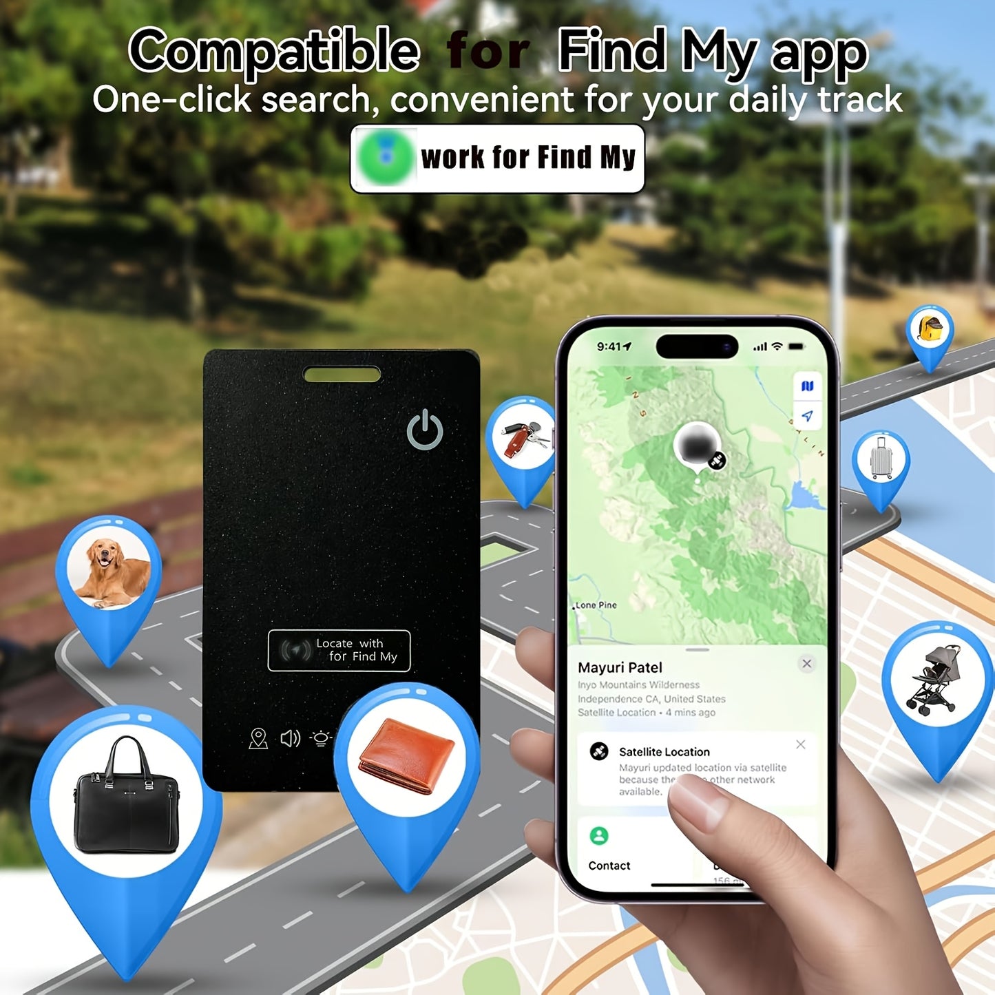 TrackSlim | Wallet Tracker - Ultra-Thin & Find My Compatible