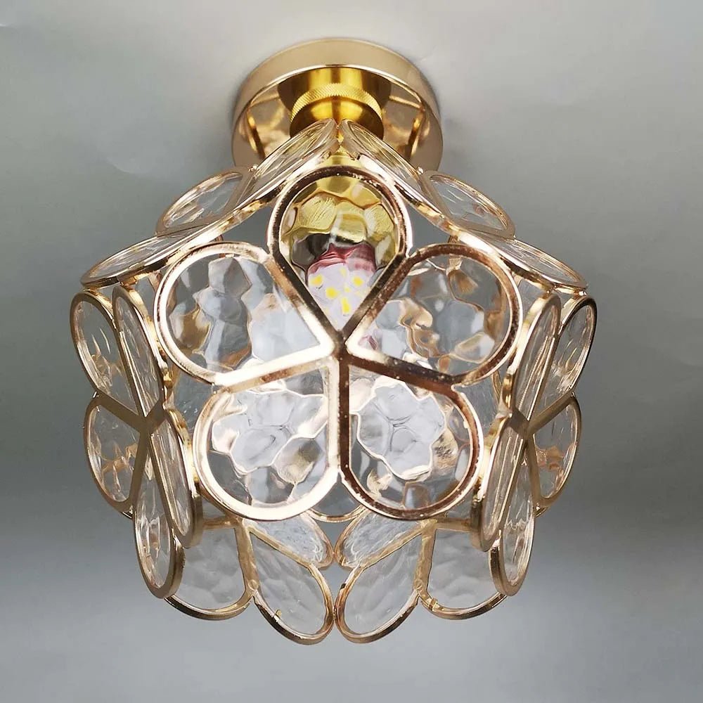 FleurLuxe | Floral Design Glass Ceiling Light for Hallway