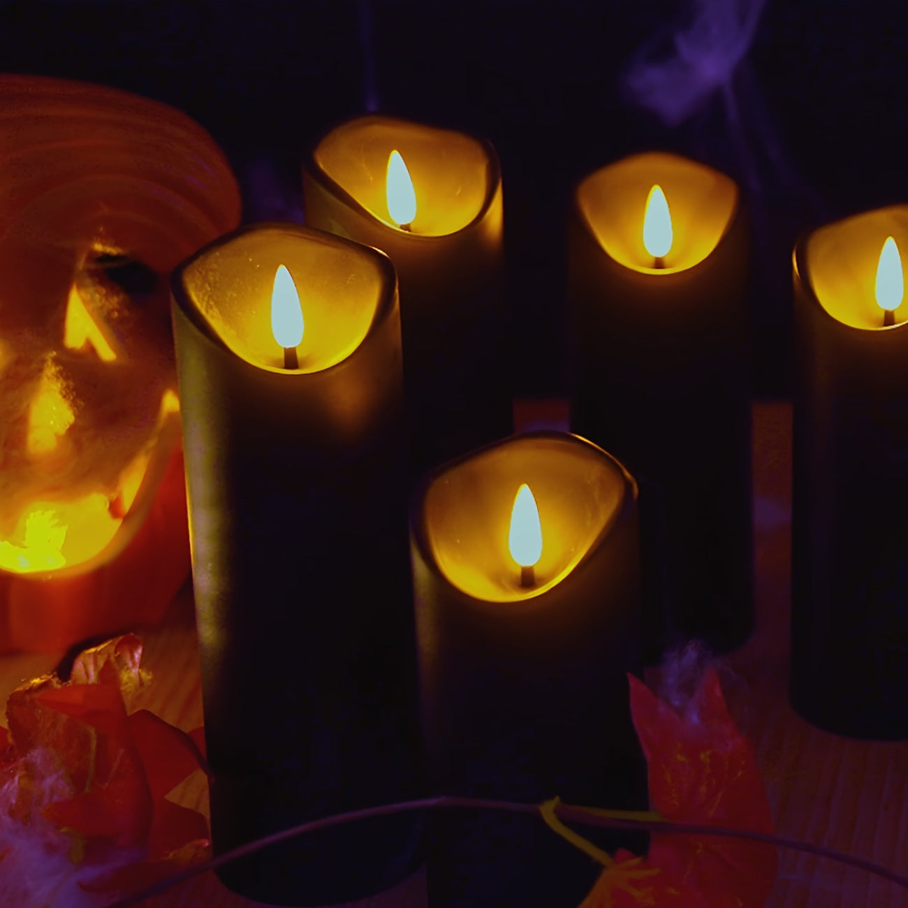 AmberFlame | Battery-Operated Flameless Candles with Timer & Remote